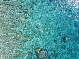 Drone view Corais Bali Gili island relax day dive diving snorkel snorkeling summer calm crystal clear water sunny sea ocean travel destination vacation Indonesia exotic Asia Bali