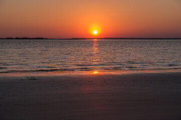 Sunset at the ocean
