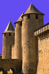 Tours des remparts de Carcassonne, France