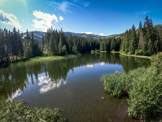 View of Vrbicke pleso in the village Demanovska dolina in the resort Jasna in Slovakia © Peter