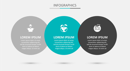 Set Apple, Scarecrow and Eco healthy food. Business infographic template. Vector