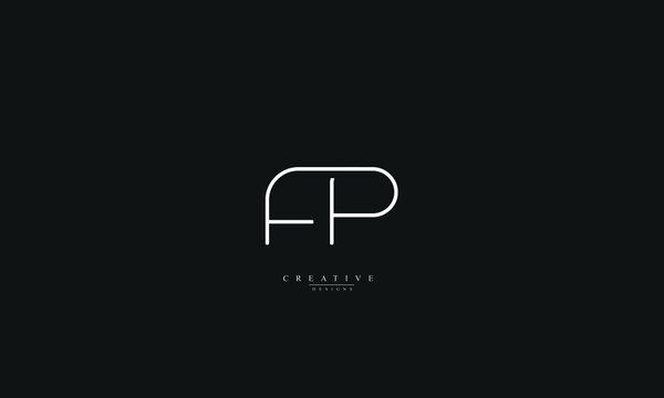 Alphabet letters Initials Monogram logo  FP PF F P