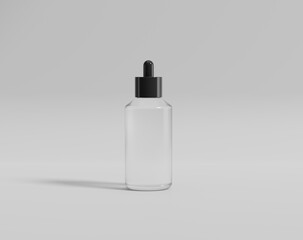 Realistic white plastic bottle, madicine glass bottle