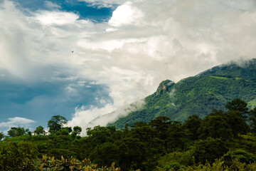 Cayaguanca Crag in the mountains of the north of Chalatenango, El Salvador, near the border with Honduras, Central America