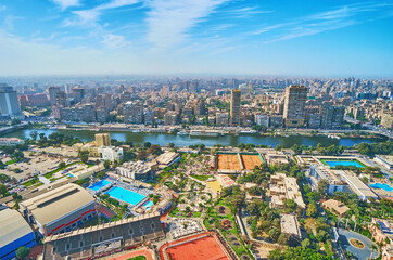 Cairo and Giza from the air, Egypt