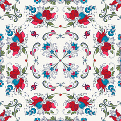 Rosemaling vector pattern 21