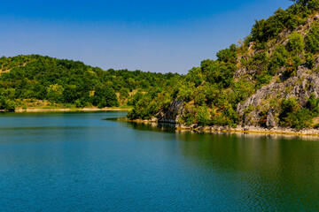 Fototapeta na wymiar Grliste lake near Zajacar in Eastern Serbia