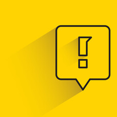 exclamation mark warning symbol on yellow background