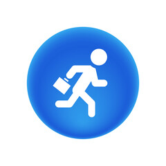 Businessman Running - Sticker