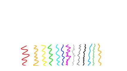 The Colored lines brush illustration. Draw colored lines illustration.