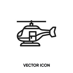 Helicopter vector icon. Modern, simple flat vector illustration for website or mobile app.Aviation symbol, logo illustration. Pixel perfect vector graphics	