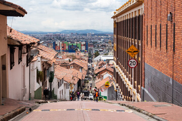 Panorámica del centro histórico de la ciudad de Bogotá 