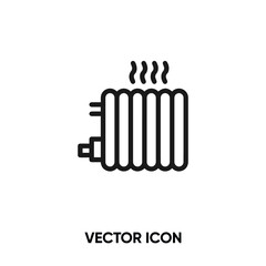 Radiator vector icon . Modern, simple flat vector illustration for website or mobile app.Heater symbol, logo illustration. Pixel perfect vector graphics	