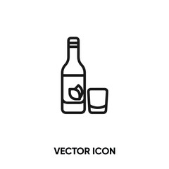 Soju drink vector icon. Modern, simple flat vector illustration for website or mobile app.Korean drink symbol, logo illustration. Pixel perfect vector graphics	