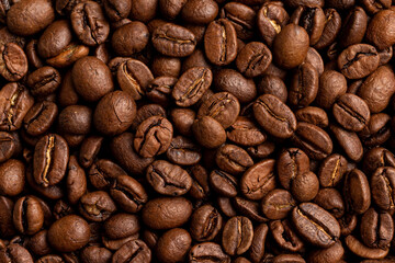 Naklejka premium roasted coffee beans, can be used as a background
