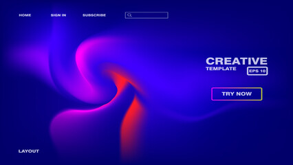 Abstract futuristic background gradient design. Website landing page, homepage template. Vector eps 10