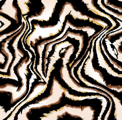 Fototapeta na wymiar Seamless watercolor leopard, tiger, zebra pattern