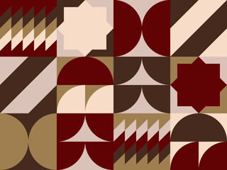 simple funky colorful geometric pattern design. fun seamless illustration for backgrounds and wallpaper. flat shapes composition pattern.