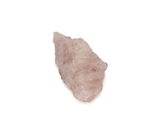 Rose Quartz Isolated on White, top view