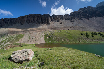 Alpine scenery along the Blue Lakes Trail in the San Juan Mountains of Colorado