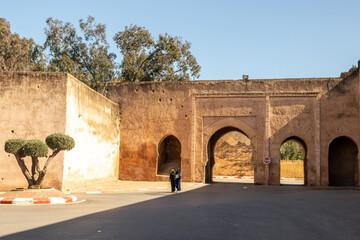 Africa Morocco city Meknes old town ancient heritage Islamic culture narrow streets traditional...