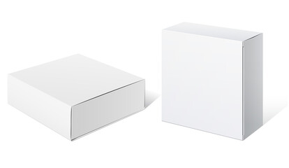 Realistic White Package Box. For Software, electronic device