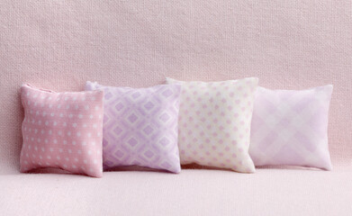Pastel spotted and checked  pillows