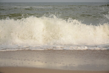 Beautiful sea waves close-up