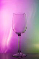 glass wine glass on white background