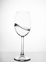 Fototapeta premium glass wine glass on white background