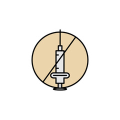 needle line illustration colored icon. Signs and symbols can be used for web, logo, mobile app, UI, UX