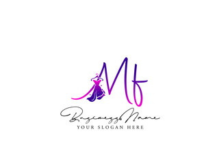 Letter MF Logo, Fashion mf m  Monogram Initial Based Vector Icon For Clothing, Apparel Fashion Shop