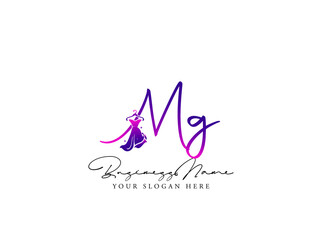 Letter MG Logo, Fashion mg m g Monogram Initial Based Vector Icon For Clothing, Apparel Fashion Shop - obrazy, fototapety, plakaty