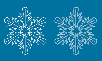 winter icy snowflake icon, crystal symbol vector