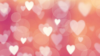 pink bokeh hearts background