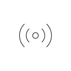 Wi-fi wireless related line vector icon. Internet Connection wi-fi signal. Vector illustration.