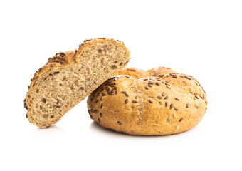 Baked wholegrain bun