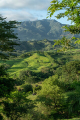 Nature and panoramic landscape in Tamesis, Antioquia, Colombia.