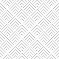 Thin line rectangular scales. Vector seamless pattern in black and white.