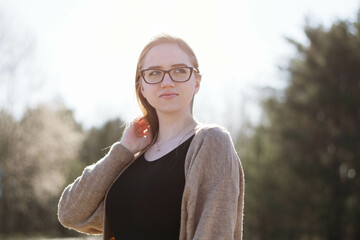 backlit portrait of a young woman © ms16_photo