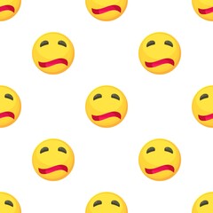 Fototapeta premium Painfully smiley pattern seamless background texture repeat wallpaper geometric vector