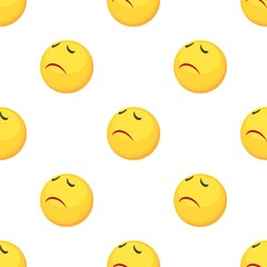 Fototapeta premium Sorry smiley pattern seamless background texture repeat wallpaper geometric vector