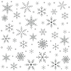 pattern of snowflakes. vector illustration snowfall