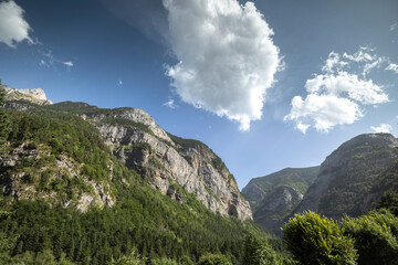 Clouds passing over monte pedido mountains