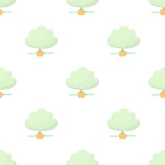 Cloud database pattern seamless background texture repeat wallpaper geometric vector