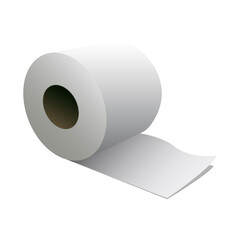 Toilet paper roll icon. Sanitary tissue roll symbol isolated on white background. Vector illustration.