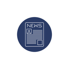 Newspaper for public communication icon