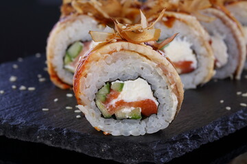 sushi with salmon