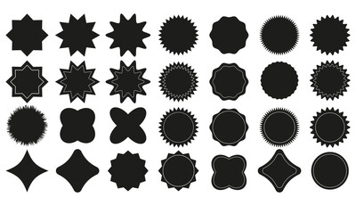 Set of price sticker. Sale sticker set. Label icon sticker. Badge. Design elements for sale sticker, price tag, mark. Vector illustraton. Isolated elements