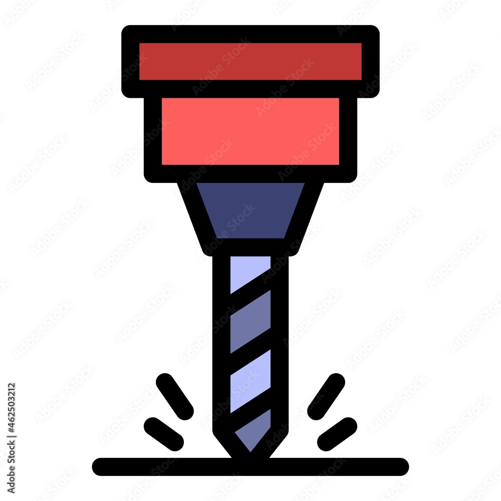 Aufkleber engineer milling machine icon. outline engineer milling machine vector icon color flat isolated